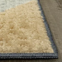 Maples Blue Geo Indoor Rectangular Runner