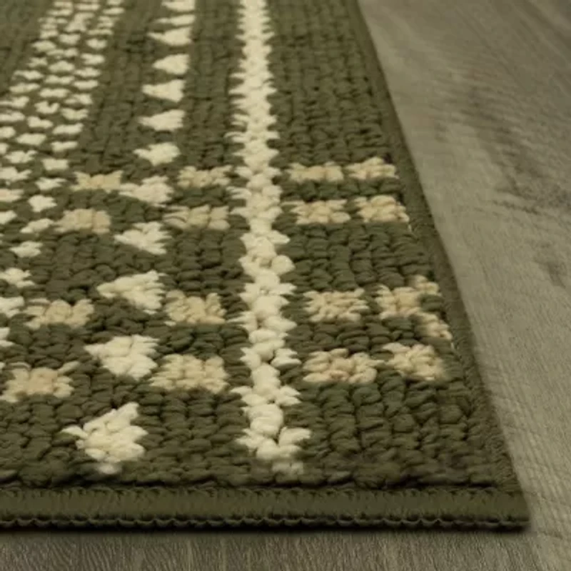 Maples Border Plaid Indoor Rectangular Accent Rug