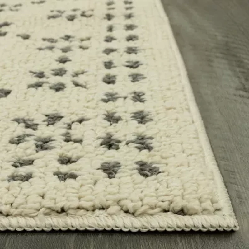 Maples Star Gray Indoor Rectangular Runner