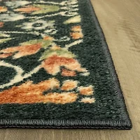 Maples Multi Floral Navy Indoor Rectangular Runner