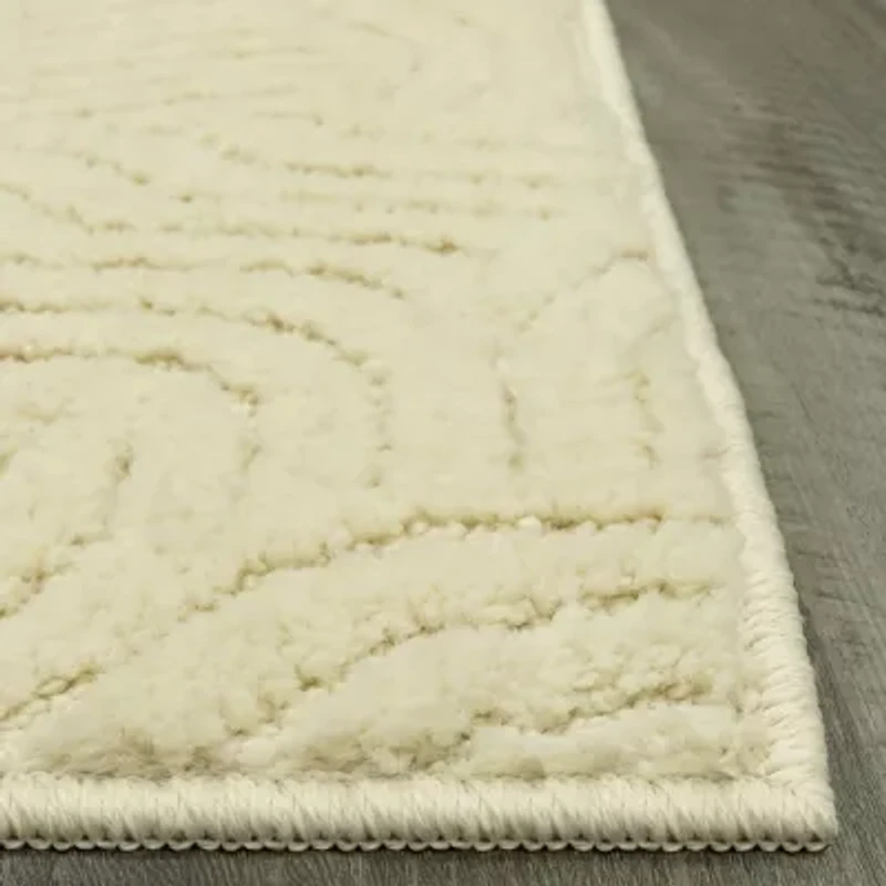 Maples Textured Waves Indoor Rectangular Accent Rug