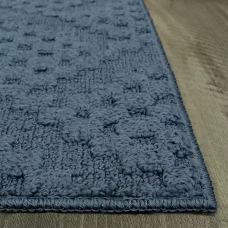 Maples Textured Solid Weave Indoor Rectangular Accent Rug