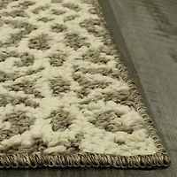 Maples Brown Geo Diamond Indoor Rectangular Accent Rug