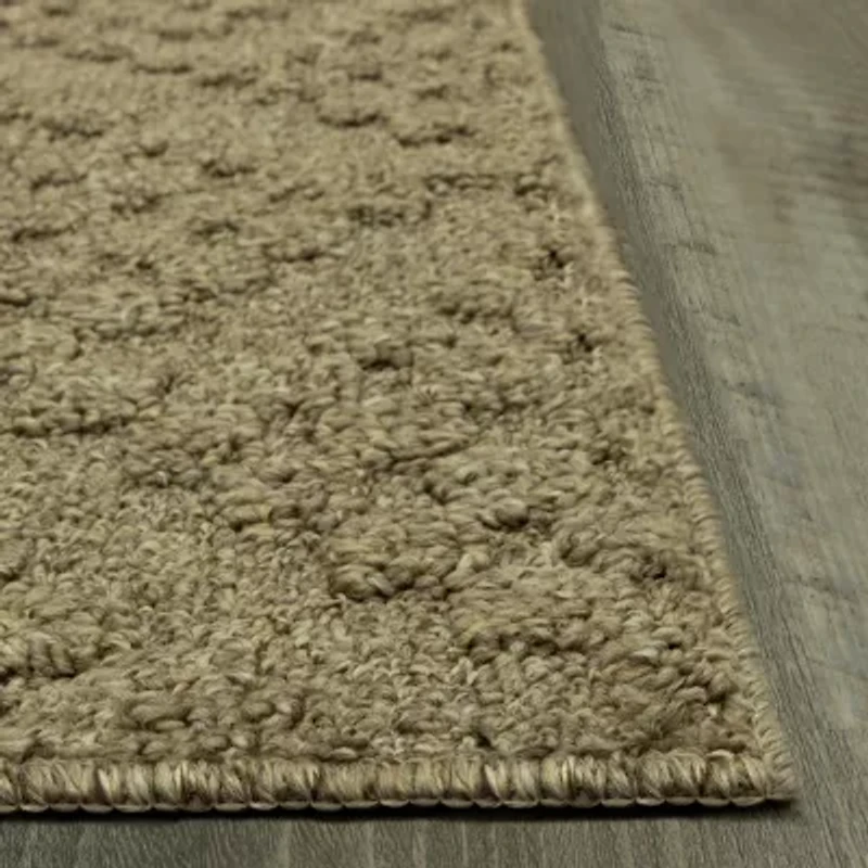 Maples Textured Solid Weave Indoor Rectangular Accent Rug
