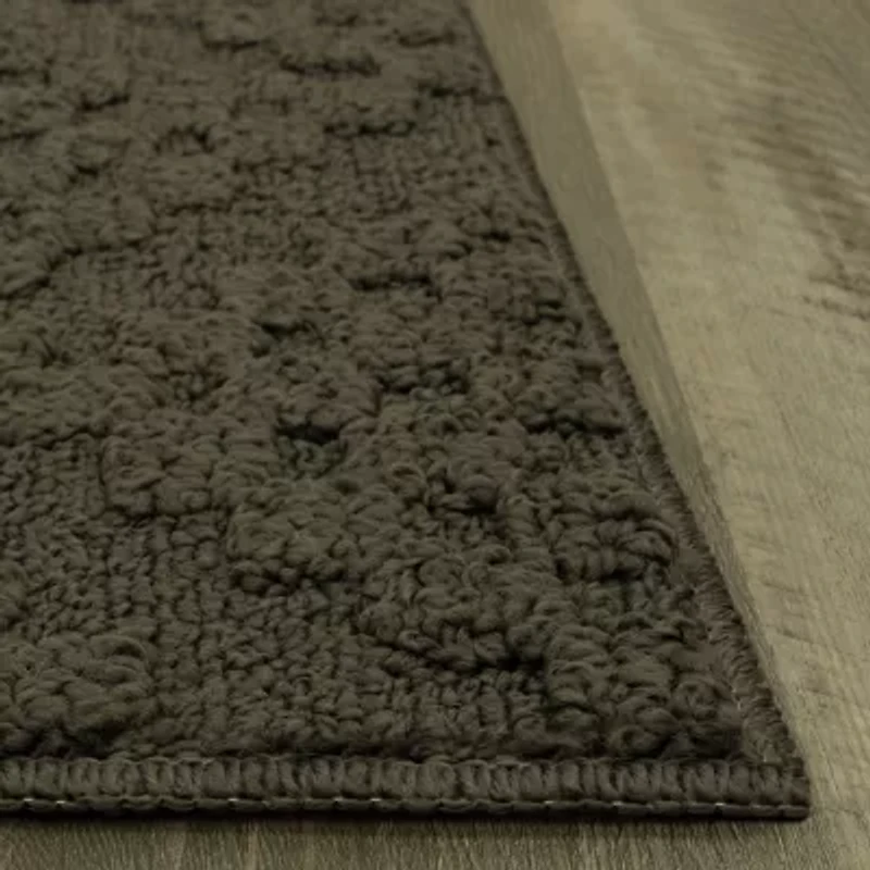 Maples Textured Solid Weave Indoor Rectangular Accent Rug