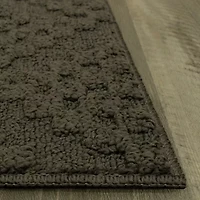 Maples Textured Solid Weave Indoor Rectangular Accent Rug