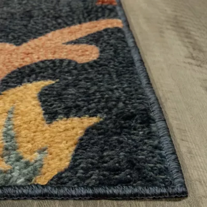 Maples Jacobean Floral Indoor Rectangular Accent Rug