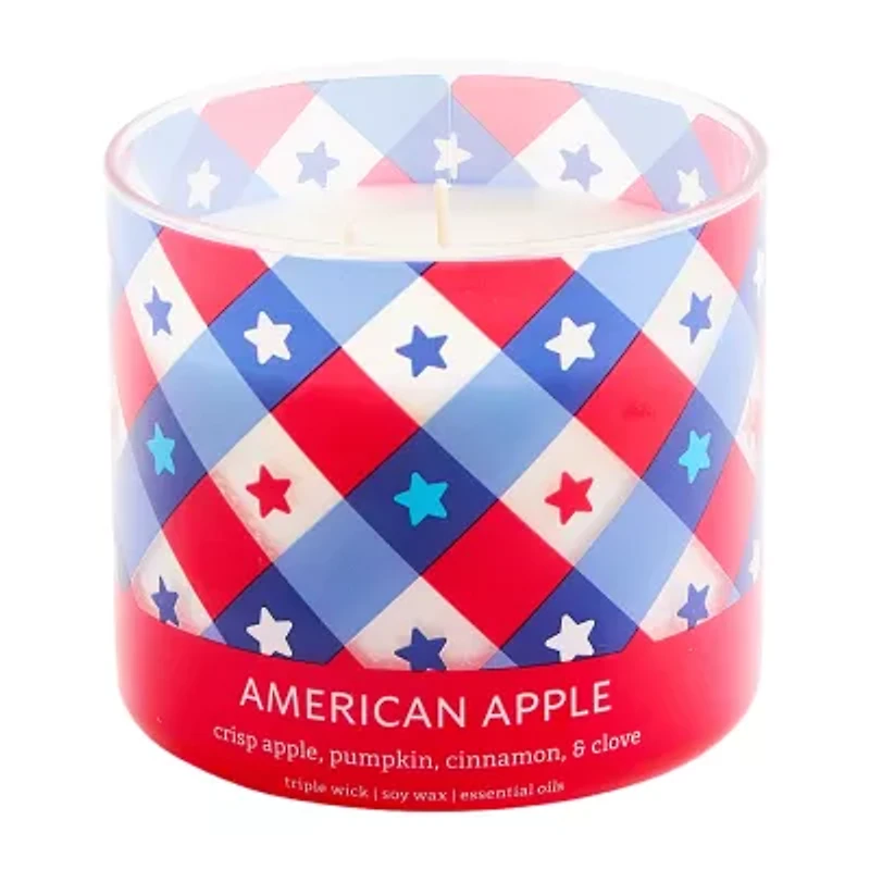 Distant Lands 14oz American Apple 3-Wick Scented Jar Candle