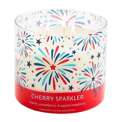 Distant Lands 14oz Cherry Sparkler 3-Wick Scented Jar Candle