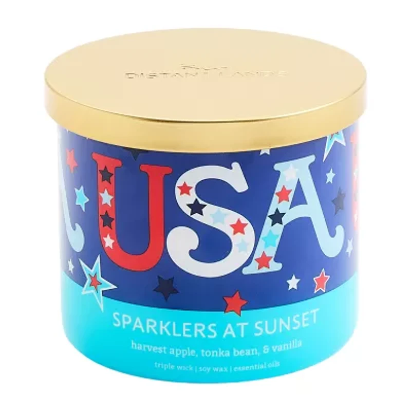 Distant Lands 14oz Sparklers At Sunset 3-Wick Scented Jar Candle