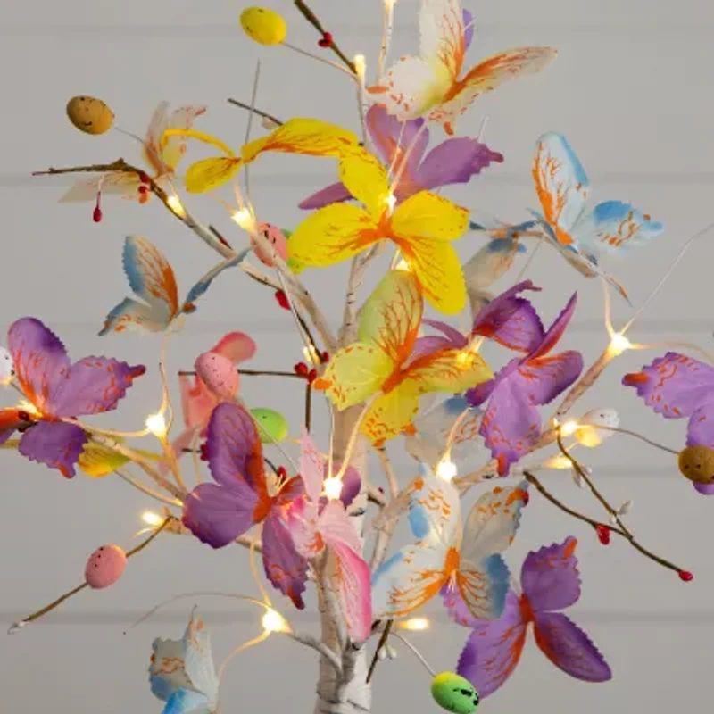 Nearly Natural 2ft Butterfly Twig Indoor Artificial Tree