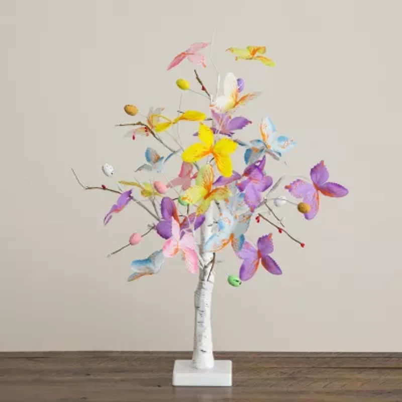 Nearly Natural 2ft Butterfly Twig Indoor Artificial Tree