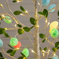 Nearly Natural 6ft Blooming Easter Egg Twig Indoor Artificial Tree