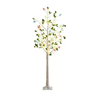 Nearly Natural 6ft Blooming Easter Egg Twig Indoor Artificial Tree