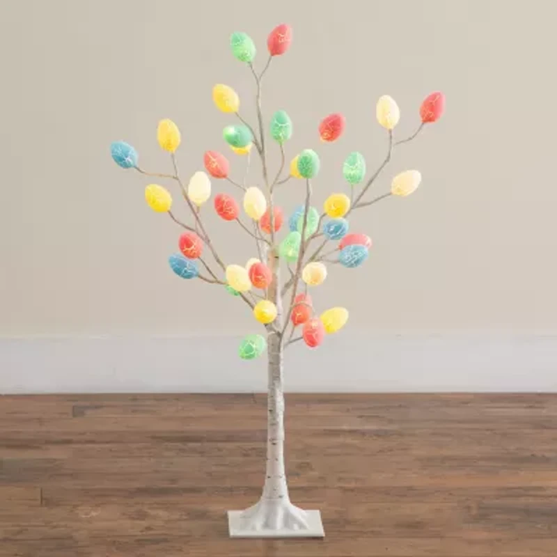 Nearly Natural 3ft Easter Twig Lighted Indoor Artificial Tree
