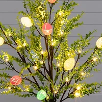 Nearly Natural 3ft Easter Egg Twig With Greens Lighted Indoor Artificial Tree