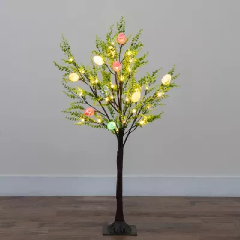 Nearly Natural 3ft Easter Egg Twig With Greens Lighted Indoor Artificial Tree