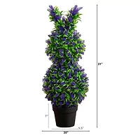 Nearly Natural 31" Bunny Shaped Lavender Artificial Plant