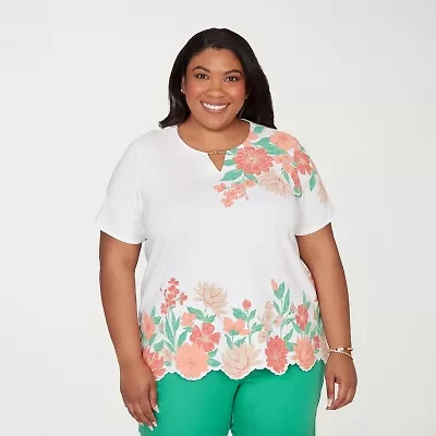 Alfred Dunner Resort Living Womens T-Shirt