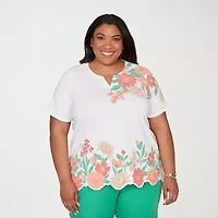 Alfred Dunner Resort Living Womens T-Shirt