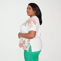 Alfred Dunner Resort Living Womens T-Shirt