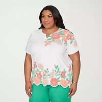 Alfred Dunner Resort Living Womens T-Shirt