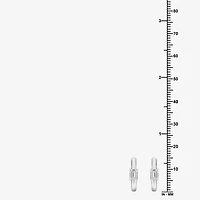 (F/Si1-Si2) Womens 5/8 CT. T.W. Lab Grown White Diamond 14K Gold Over Silver 15.2mm Hoop Earrings