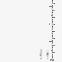 (F/Si1-Si2) Womens 5/8 CT. T.W. Lab Grown White Diamond 14K Gold Over Silver 15.2mm Round Hoop Earrings