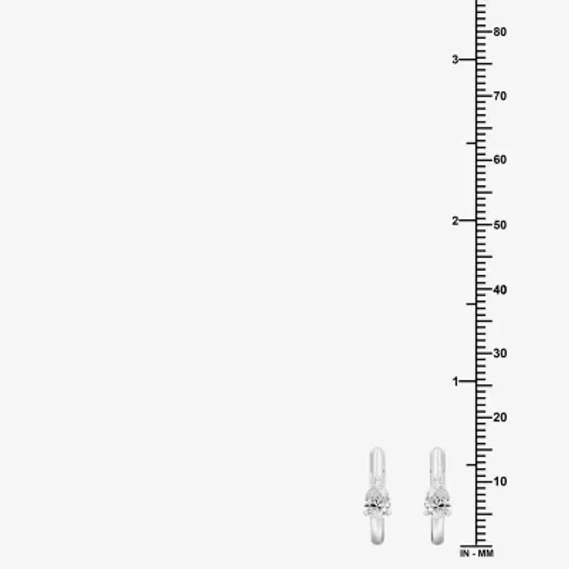 (F/Si1-Si2) Womens 5/8 CT. T.W. Lab Grown White Diamond 14K Gold Over Silver 15.3mm Pear Hoop Earrings