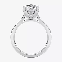 Grown Gorgeous (F / Vs2) Womens / CT. T.W. Lab White Diamond 14K Gold Oval Solitaire Engagement Ring