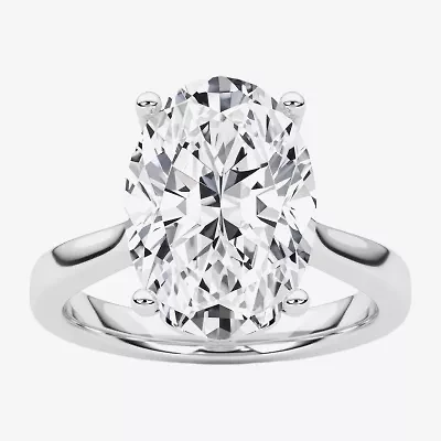 Grown Gorgeous (F / Vs2) Womens / CT. T.W. Lab White Diamond 14K Gold Oval Solitaire Engagement Ring