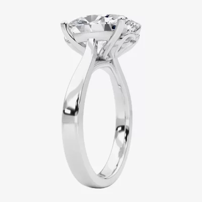 Grown Gorgeous (F / Vs2) Womens / CT. T.W. Lab White Diamond 14K Gold Oval Solitaire Engagement Ring