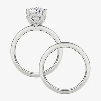 Grown Gorgeous (F / Vs2) Womens / CT. T.W. Lab White Diamond 14K Gold Oval Side Stone Bridal Set