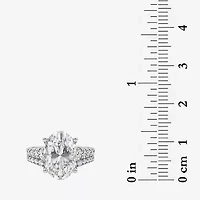 Grown Gorgeous (F / Vs2) Womens 5/ Ct. T.W. Lab White Diamond 14K Gold Oval Side Stone Bridal Set