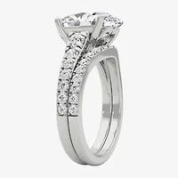 Grown Gorgeous (F / Vs2) Womens 5/ Ct. T.W. Lab White Diamond 14K Gold Oval Side Stone Bridal Set