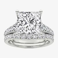 Grown Gorgeous (F / Vs2) Womens 4 5/8 Ct. T.W. Lab White Diamond 14K Gold Side Stone Bridal Set