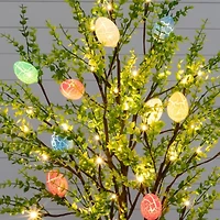 Nearly Natural 4ft Easter Egg Twig With Greens Lighted Indoor Artificial Tree