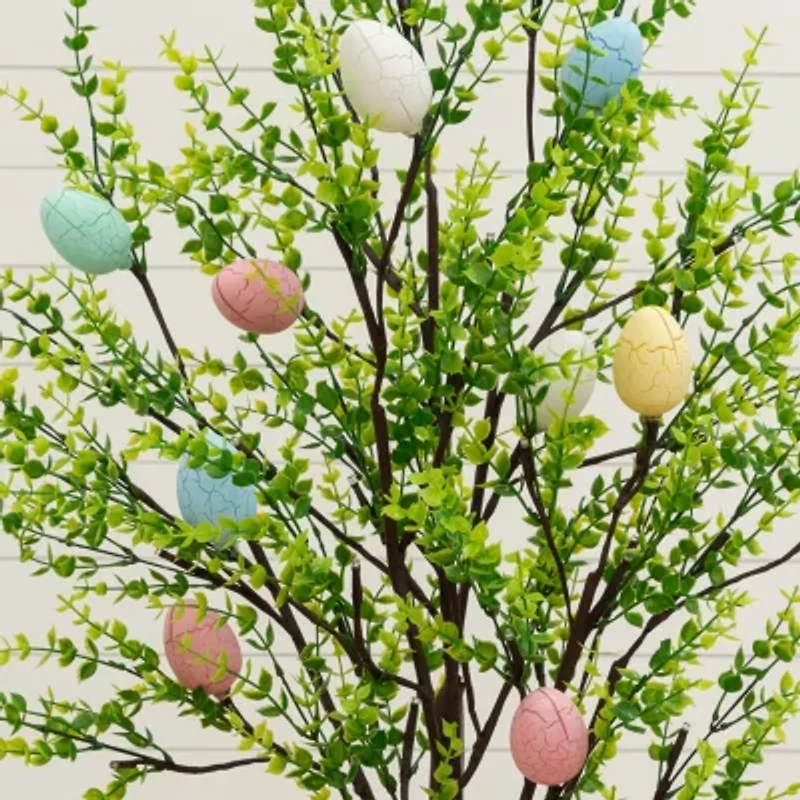 Nearly Natural 4ft Easter Egg Twig With Greens Lighted Indoor Artificial Tree