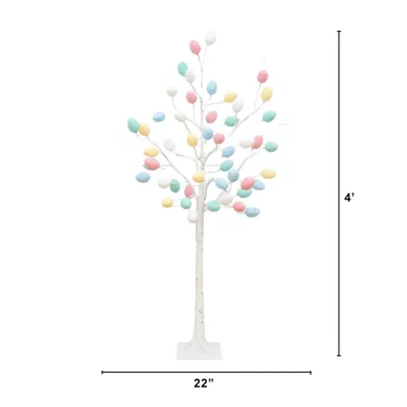 Nearly Natural 4ft Easter Twig Lighted Indoor Artificial Tree