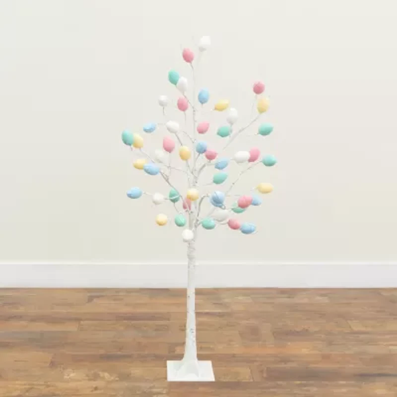 Nearly Natural 4ft Easter Twig Lighted Indoor Artificial Tree