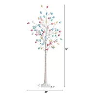 Nearly Natural 6ft Easter Twig Lighted Indoor Artificial Tree