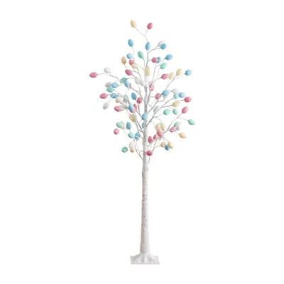 Nearly Natural 6ft Easter Twig Lighted Indoor Artificial Tree