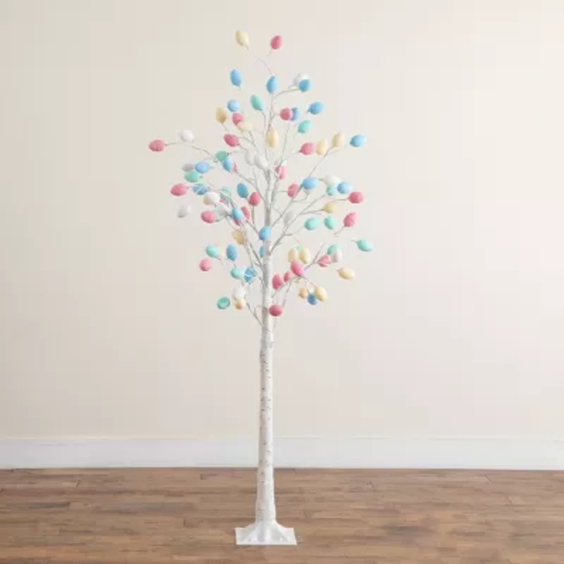Nearly Natural 6ft Easter Twig Lighted Indoor Artificial Tree