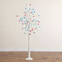 Nearly Natural 6ft Easter Twig Lighted Indoor Artificial Tree