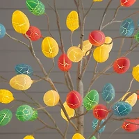 Nearly Natural 6ft Easter Twig Lighted Indoor Artificial Tree