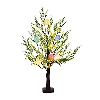 Nearly Natural 2ft Easter Egg Twig With Greens Indoor Artificial Tree