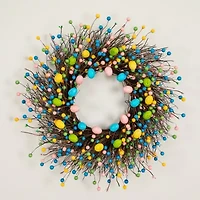 Nearly Natural 24" Easter Egg Twig Wreath