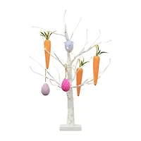 Nearly Natural 2ft Easter Egg And Carrots Ornament Twig Indoor Artificial Tree
