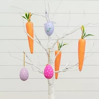 Nearly Natural 2ft Easter Egg And Carrots Ornament Twig Indoor Artificial Tree