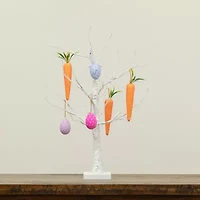 Nearly Natural 2ft Easter Egg And Carrots Ornament Twig Indoor Artificial Tree